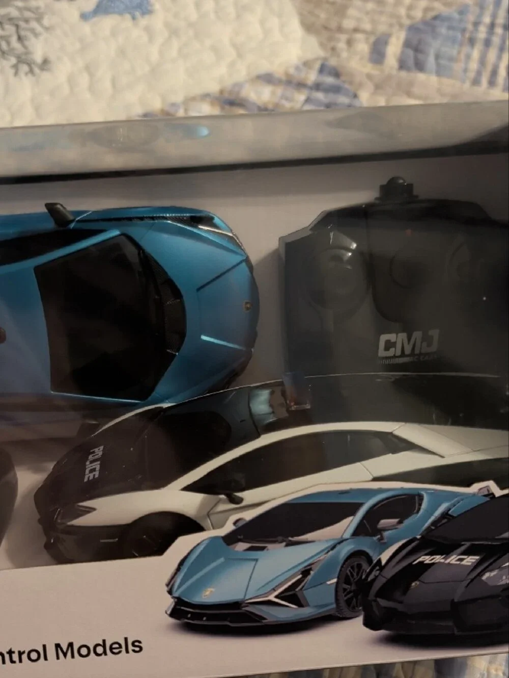 Lamborghini Metallic Teal and Black RC Twin Pack